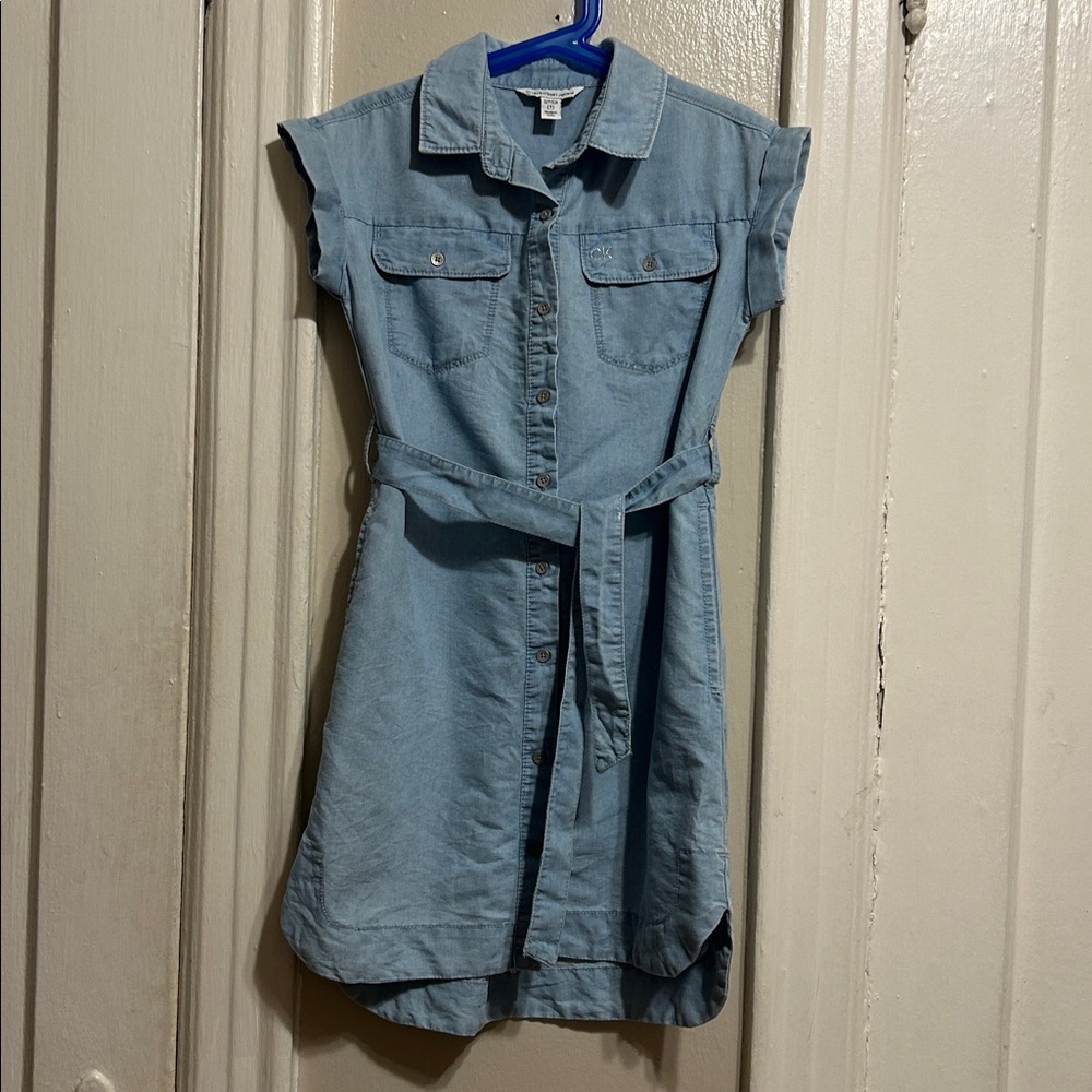 Calvin Klein Jeans Light Blue Denim Dress